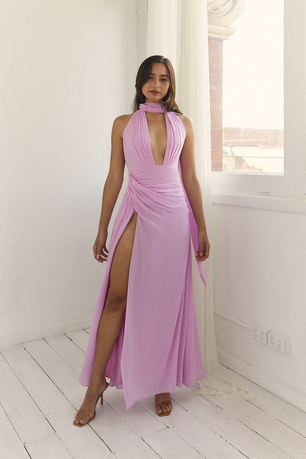 Luna Draped Maxi Dress