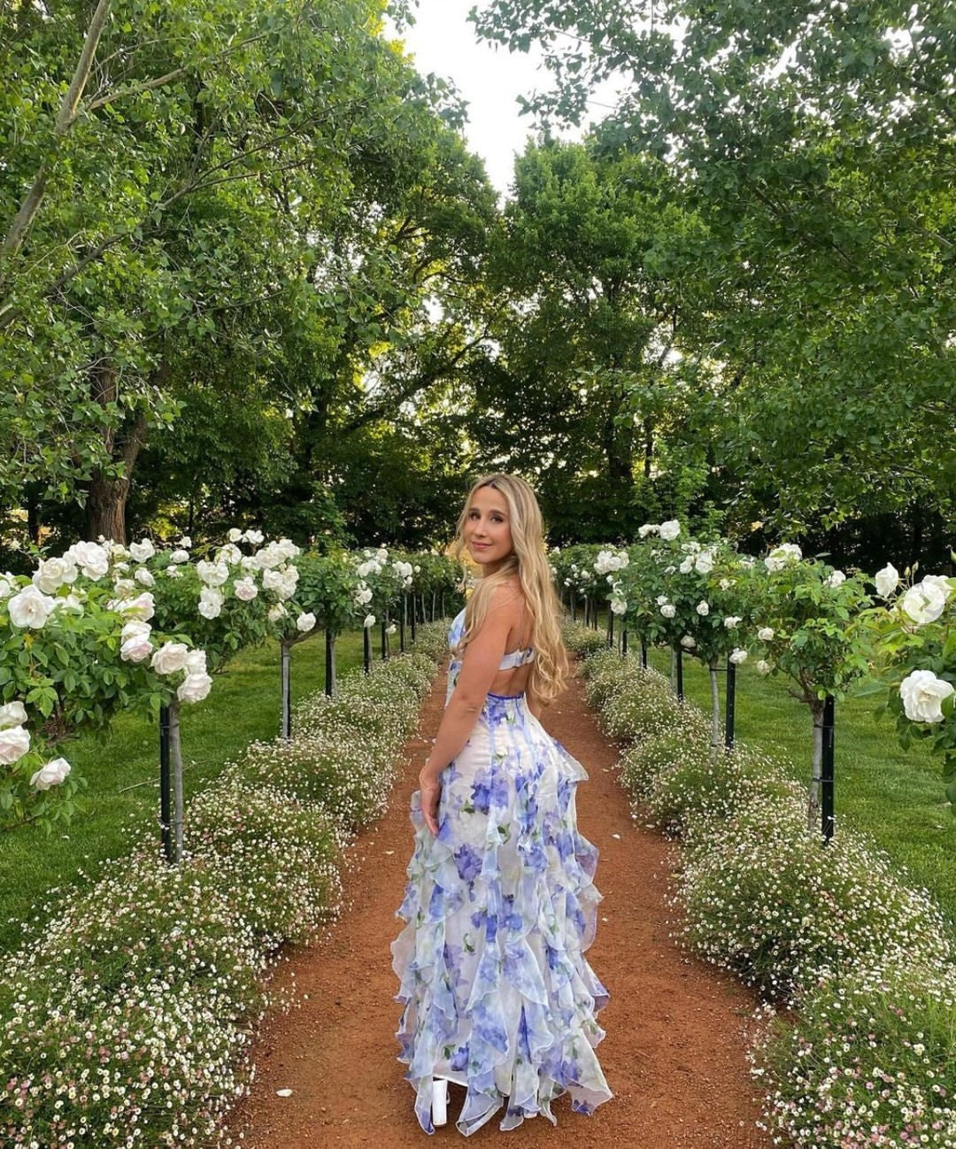 Blue Floral Maxi Dress