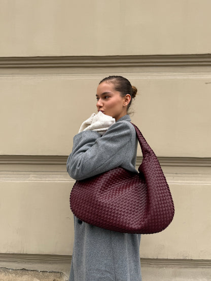 Mila Woven Shoulder Bag