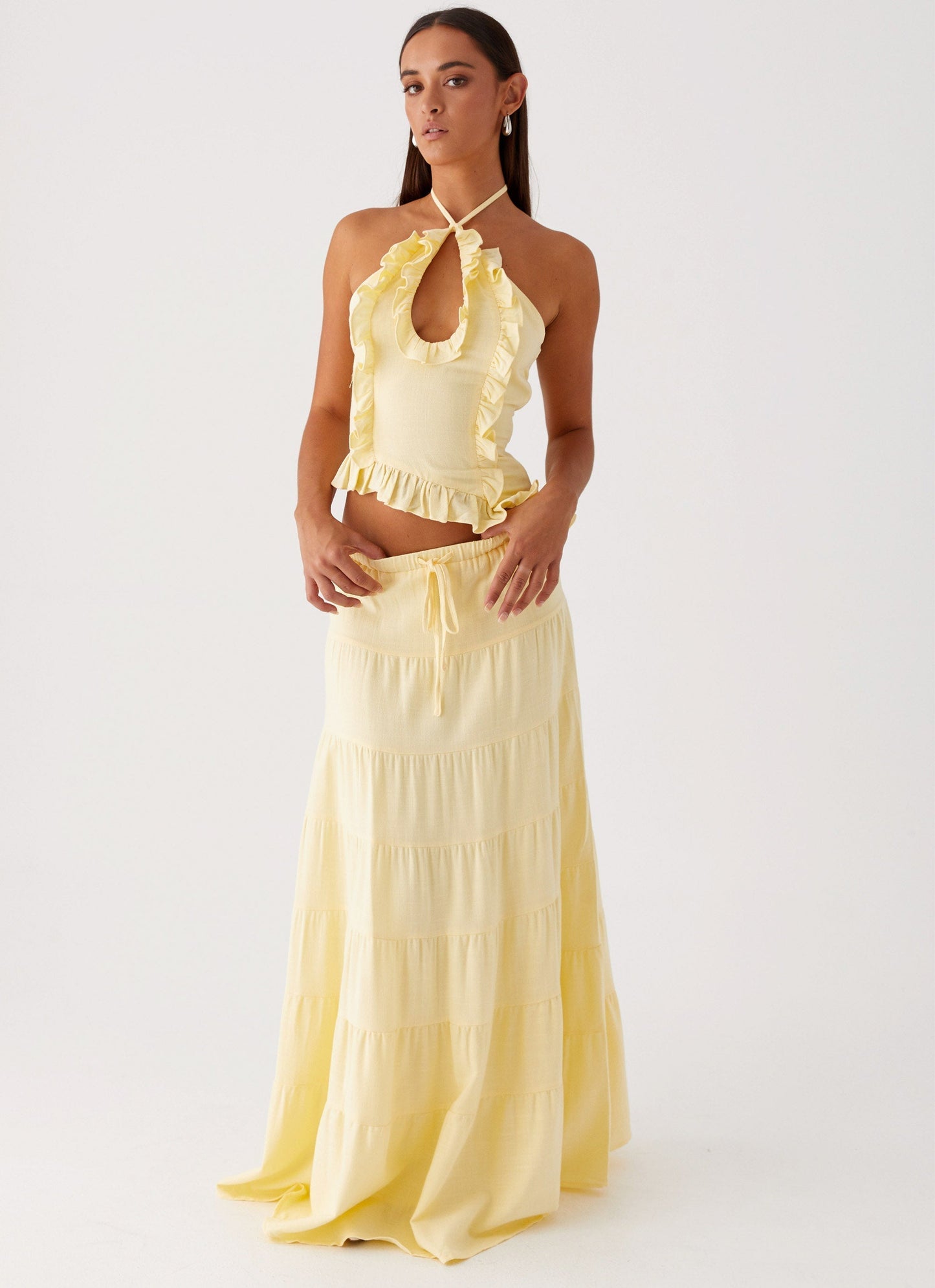 Fiore Linen Frill Set