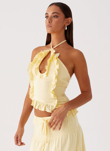 Fiore Linen Frill Set