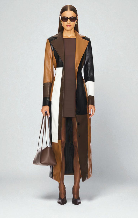 Nila Leather Trench Coat