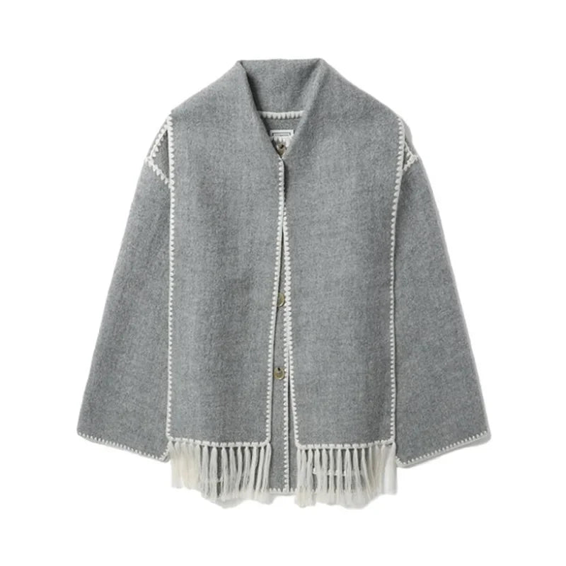 Celine Wool Fringe Coat