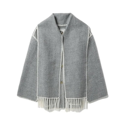 Celine Wool Fringe Coat