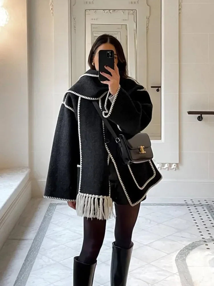 Celine Wool Fringe Coat