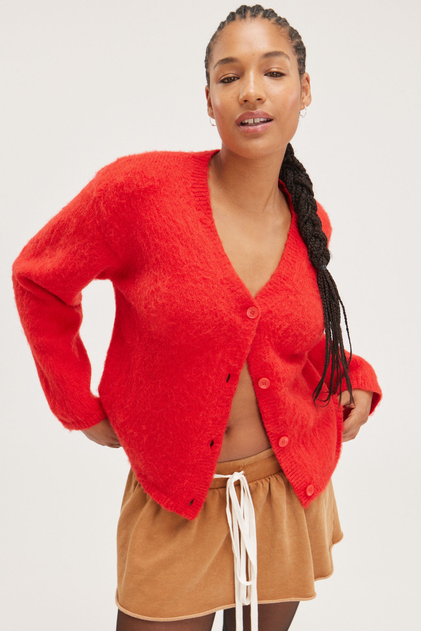 Briony Fluffy knit cardigan