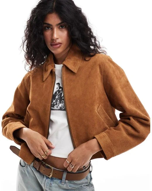 Sierra Suede Cropped Jacket
