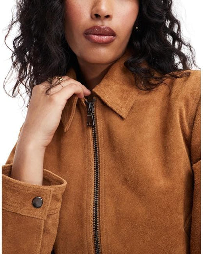 Sierra Suede Cropped Jacket