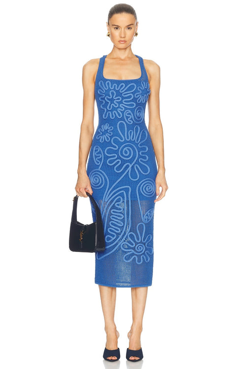 Azure Art Knit Dress