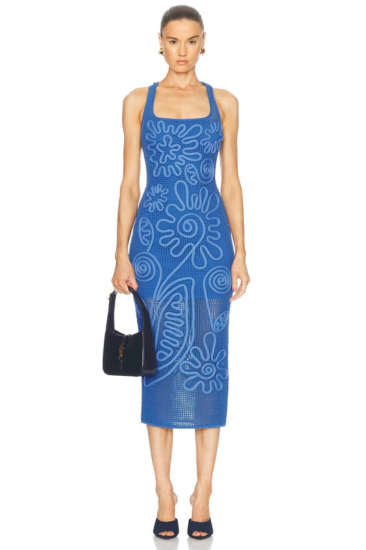 Azure Art Knit Dress