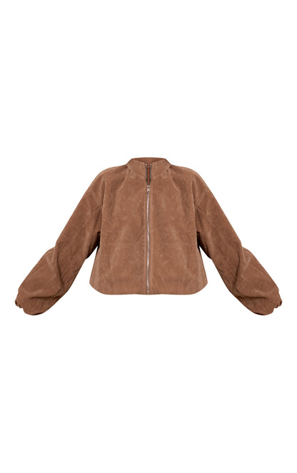 Maya Faux Suede Bomber