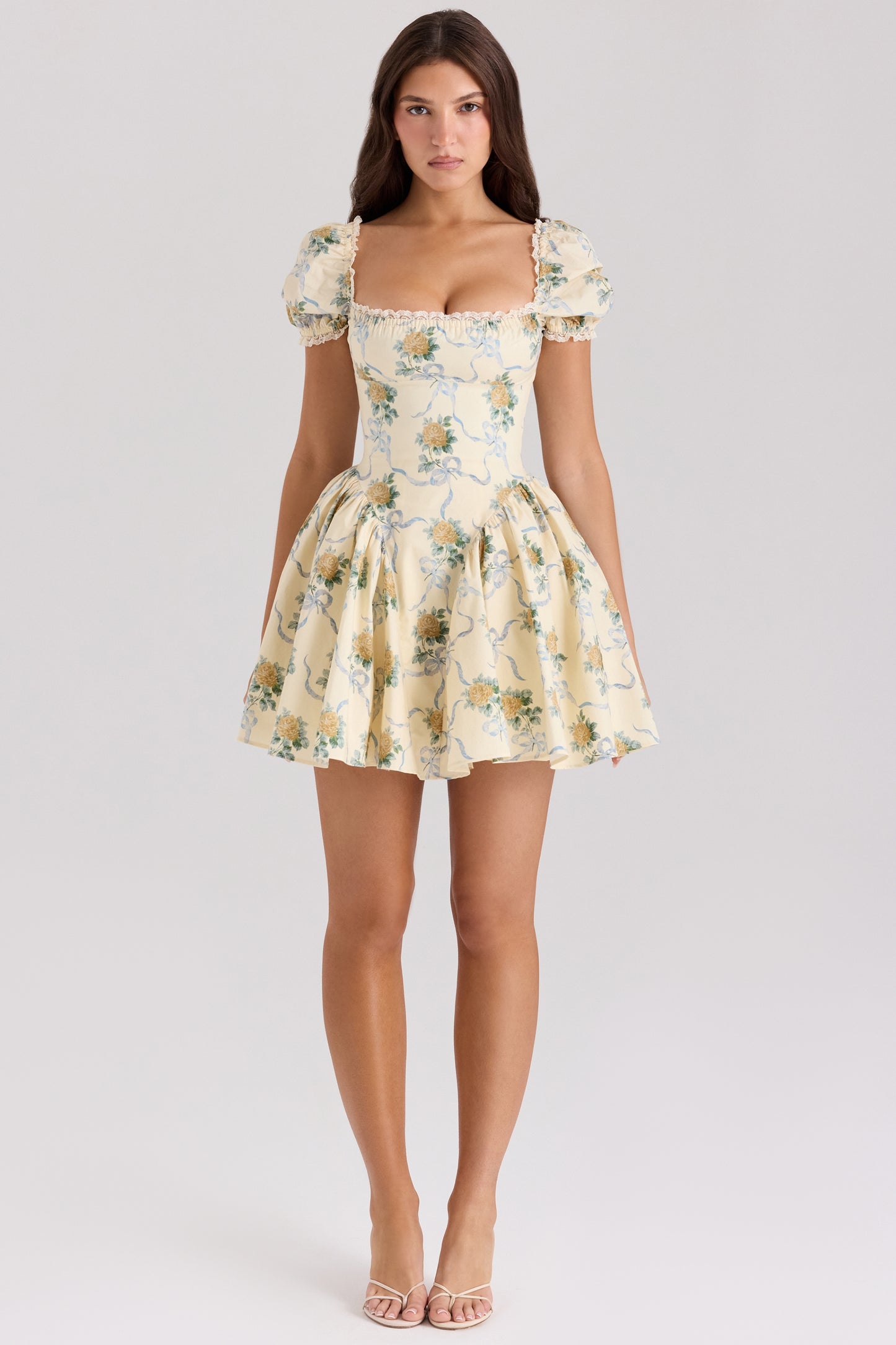Lemon Rose Mini Dress