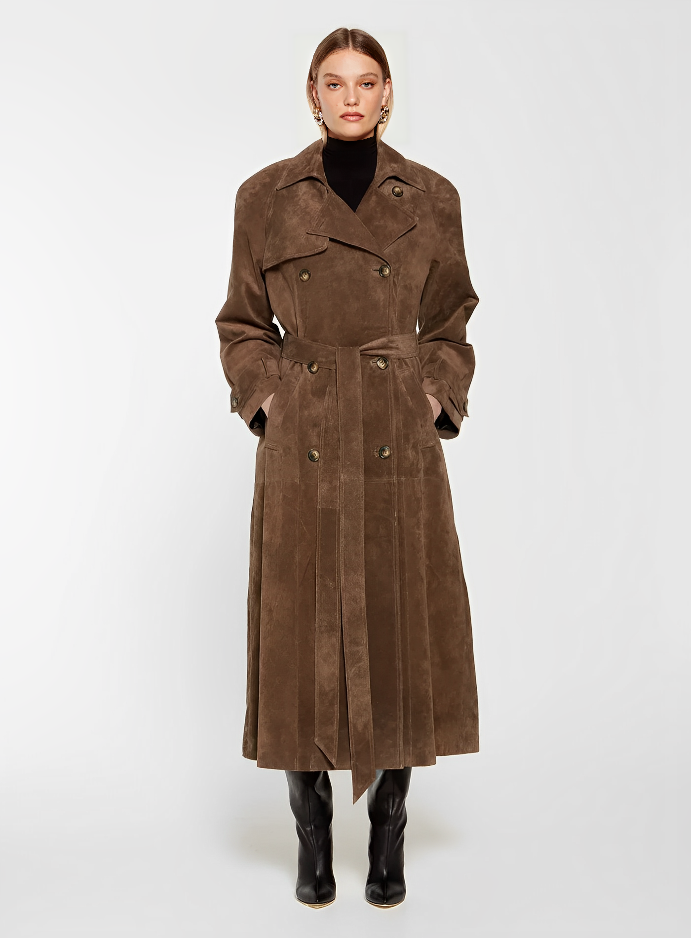 Molly Suede Trenchcoat